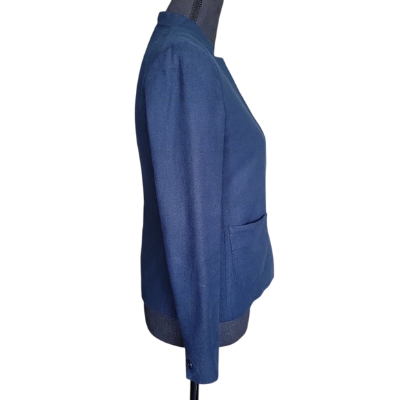 Banana Republic Navy Blue Blazer Women's Size 0 Petite - Picture 3 of 10